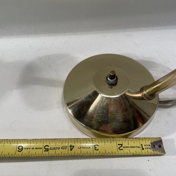 Vintage Gold Gooseneck Desk Lamp – Retro Adjustable Task Light – Mid-Century - Picture 10 of 11